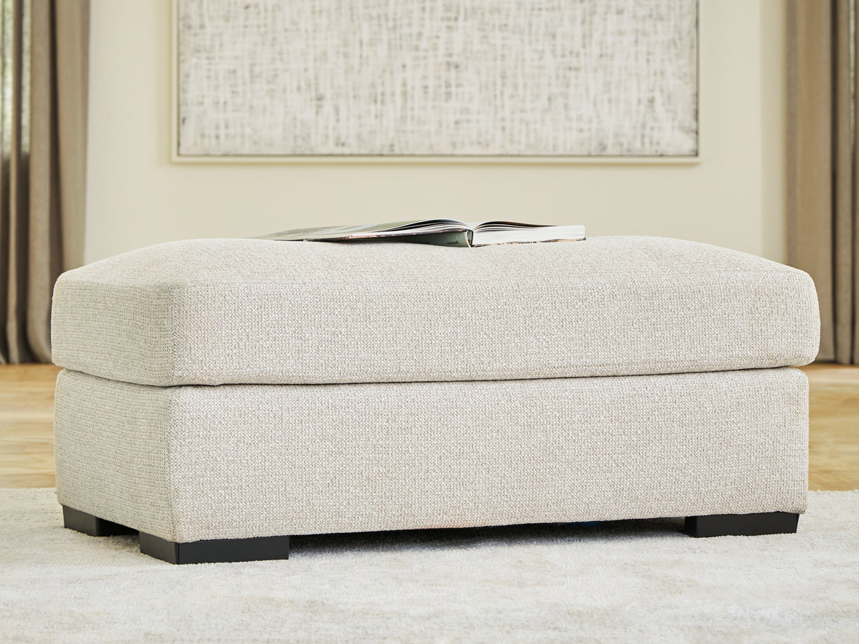 Conlee-Pike Linen Ottoman from Ashley Furniture - Luna Furniture