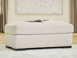 Conlee-Pike Linen Ottoman from Ashley Furniture - Luna Furniture