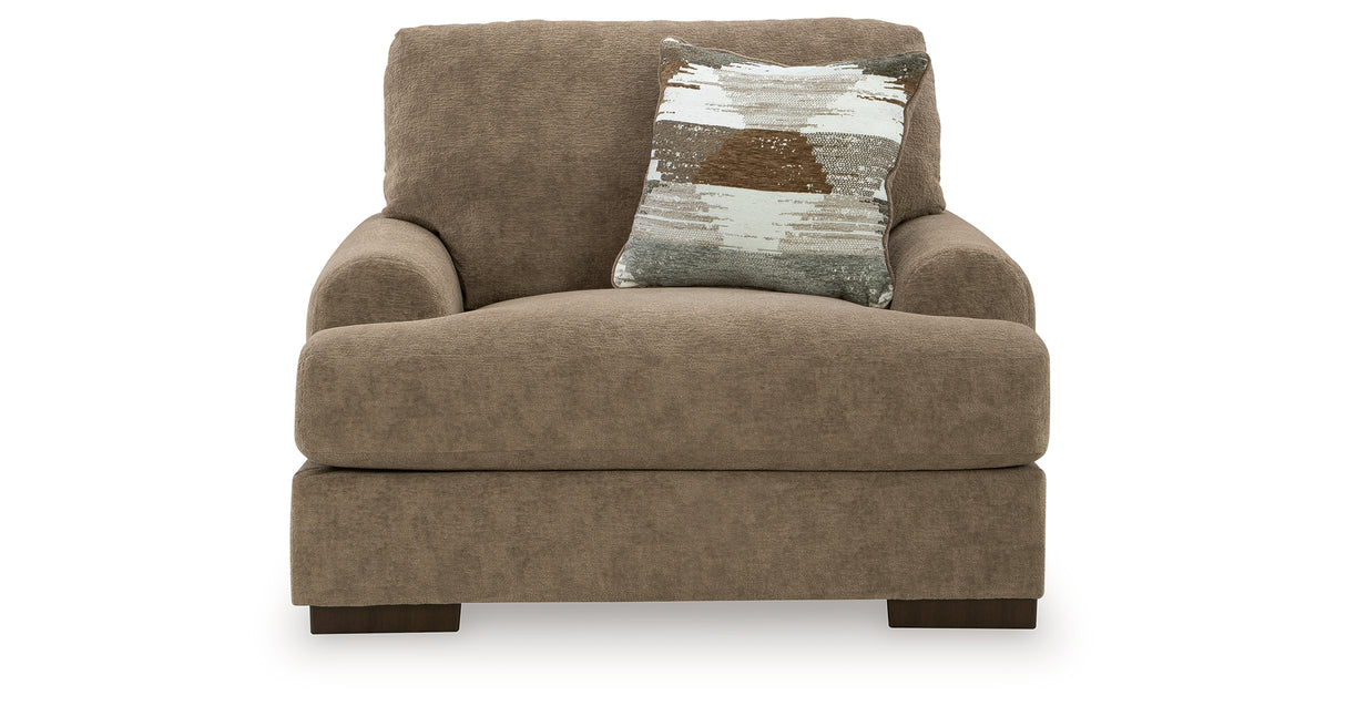 Jayne Park Pecan Oversized Chair from Ashley Furniture - Luna Furniture