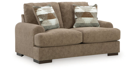 Jayne Park Pecan Loveseat from Ashley Furniture - Luna Furniture