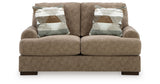 Jayne Park Pecan Loveseat from Ashley Furniture - Luna Furniture