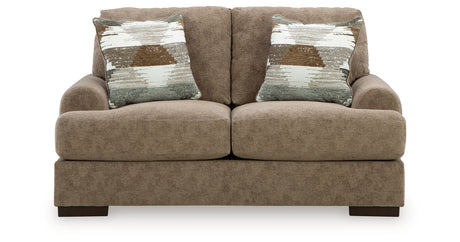 Jayne Park Pecan Loveseat from Ashley Furniture - Luna Furniture