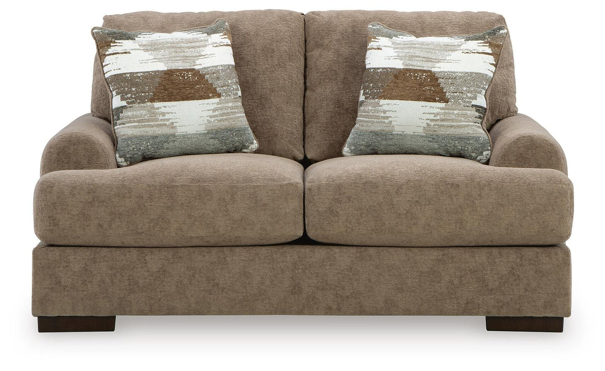 Jayne Park Pecan Sofa and Loveseat