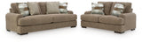 Jayne Park Pecan Sofa and Loveseat