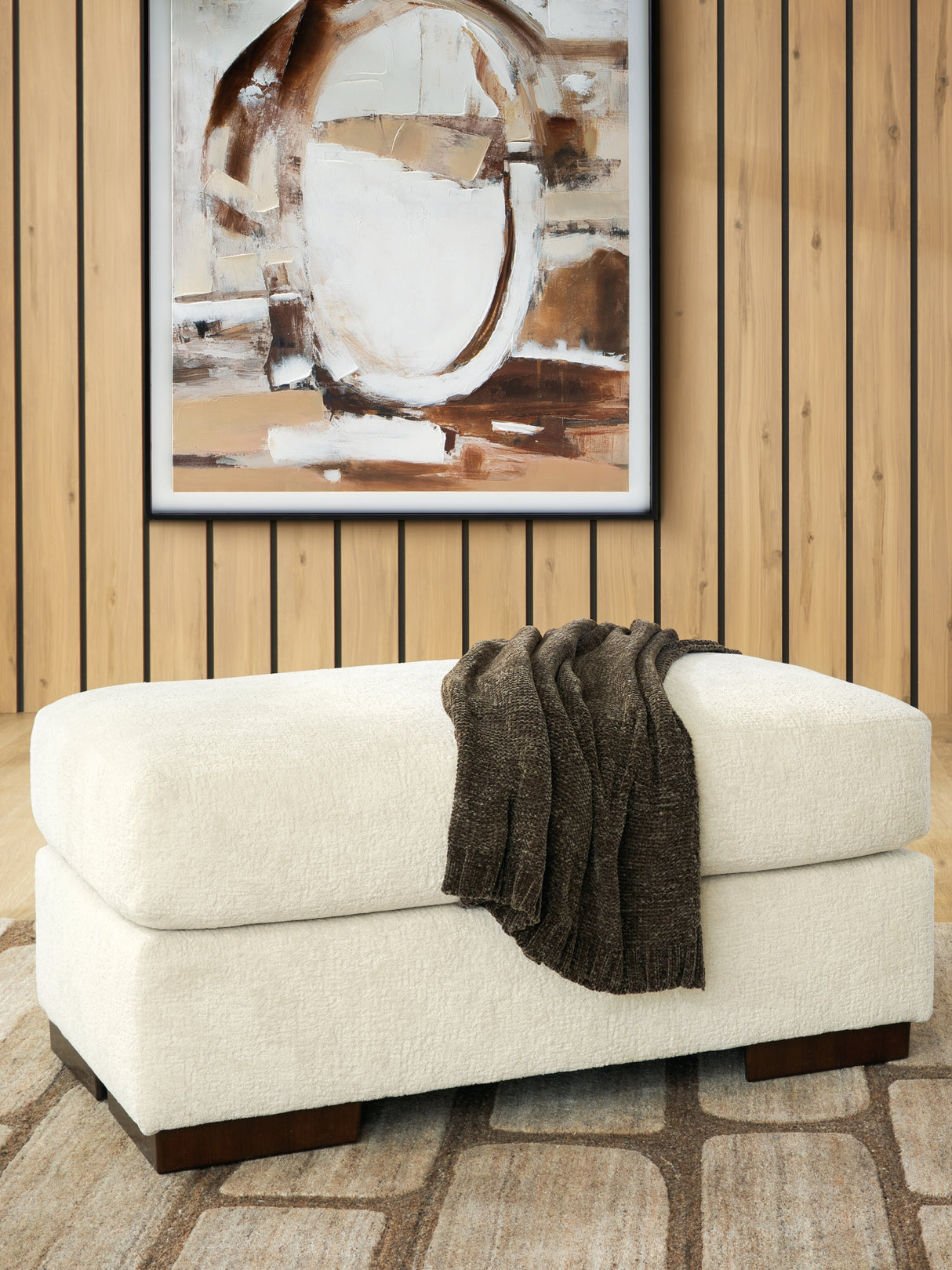 Jayne Park Sand Ottoman from Ashley Furniture - Luna Furniture