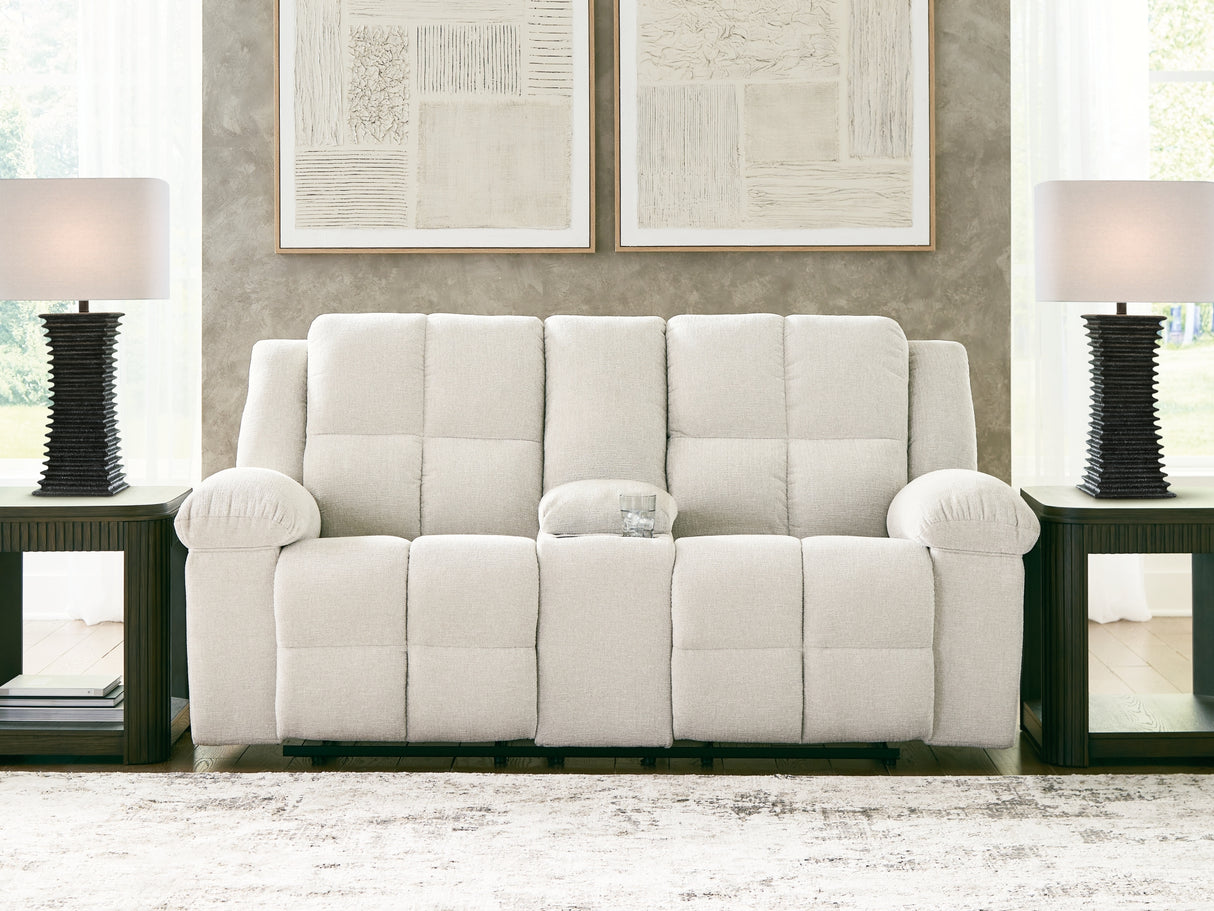 Orlen Winter Reclining Loveseat with Console from Ashley Furniture - Luna Furniture