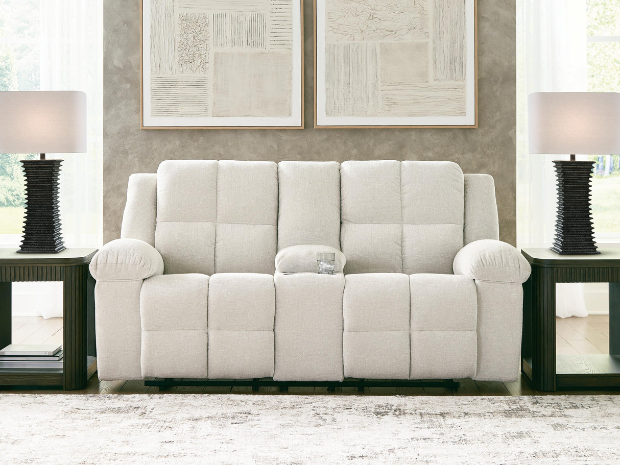 Orlen Winter Reclining Loveseat with Console from Ashley Furniture - Luna Furniture