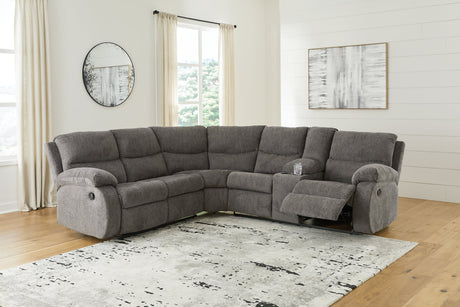 Museum Pewter 2-Piece Reclining Sectional from Ashley - Luna Furniture