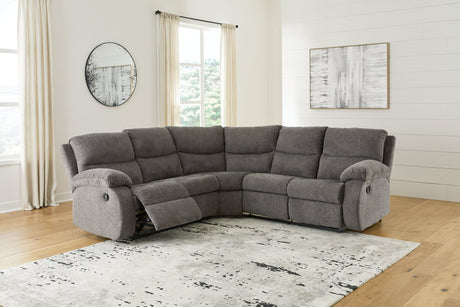 Museum Pewter 2-Piece Reclining Sectional from Ashley - Luna Furniture
