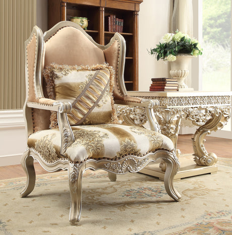 HD-820 Belle Silver Chair from Homey Design - Luna Furniture