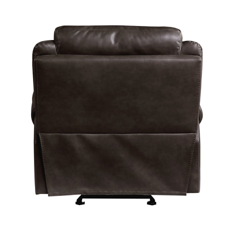 Aram Dark Brown Faux Leather Sofa and Loveseat from Homelegance - Luna Furniture