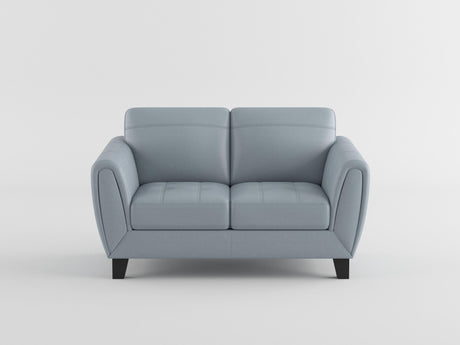 Spivey Dark Gray Leather Loveseat from Homelegance - Luna Furniture