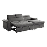 Ferriday Blue Storage Sleeper Sectional from Homelegance - Luna Furniture
