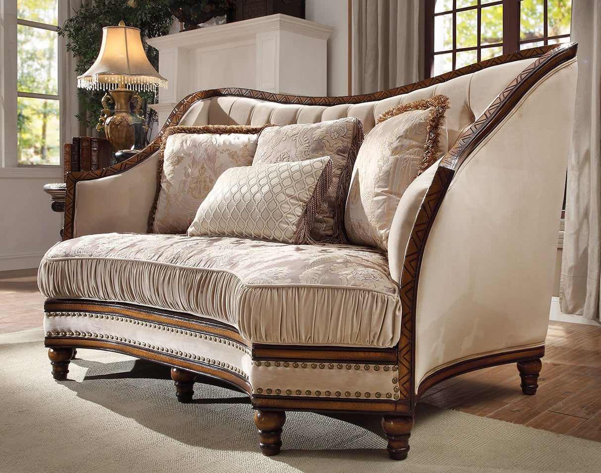 HD-823 Dark Oak Loveseat from Homey Design - Luna Furniture