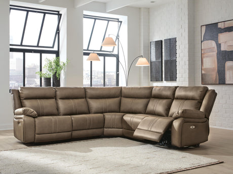 Max-Momentum Biscotti 5-Piece Power Reclining Sectional from Ashley Furniture - Luna Furniture