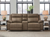 Max-Momentum Biscotti 3-Piece Power Reclining Sectional Loveseat with Audio Console from Ashley Furniture - Luna Furniture