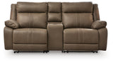 Max-Momentum Biscotti 3-Piece Power Reclining Sectional Loveseat with Audio Console from Ashley Furniture - Luna Furniture