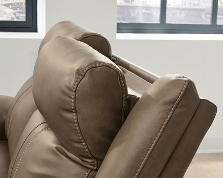 Max-Momentum Biscotti 6-Piece Power Reclining Sectional with Audio Console from Ashley Furniture - Luna Furniture
