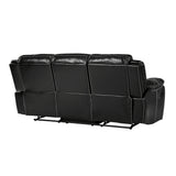 Bastrop Black Reclining Loveseat from Homelegance - Luna Furniture
