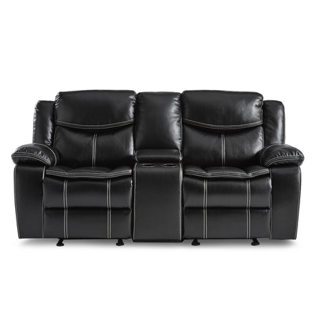 Bastrop Black Glider Reclining Chair from Homelegance - Luna Furniture