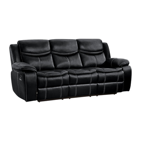 Bastrop Black Reclining Sofa from Homelegance - Luna Furniture