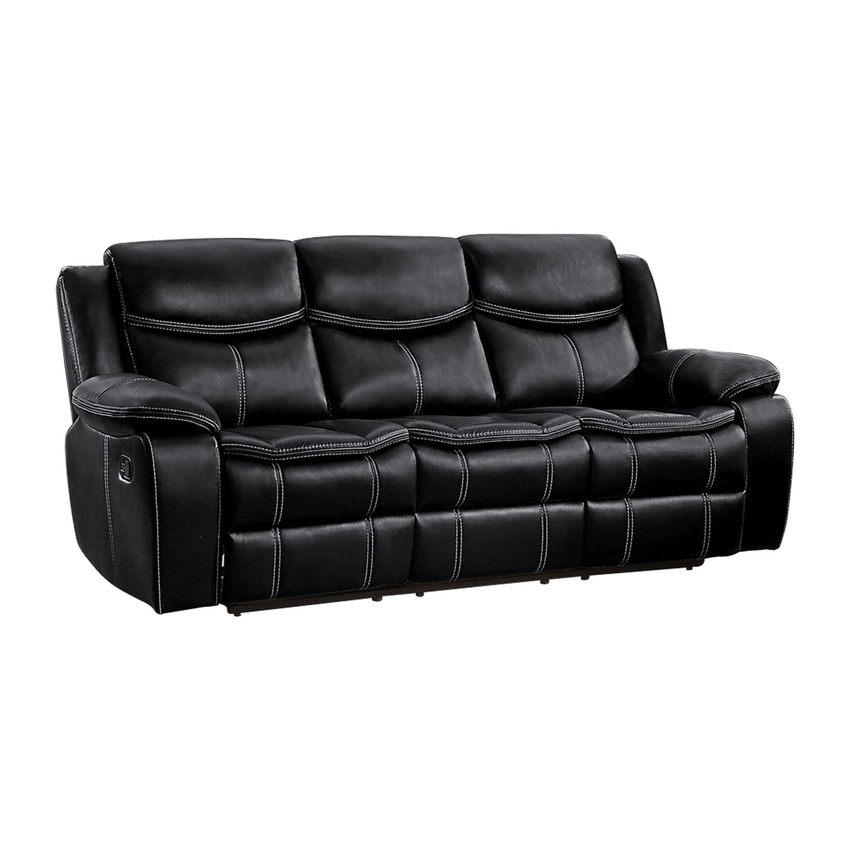 Bastrop Black Reclining Loveseat from Homelegance - Luna Furniture