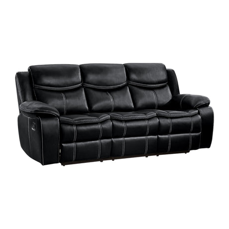Bastrop Black Reclining Loveseat from Homelegance - Luna Furniture