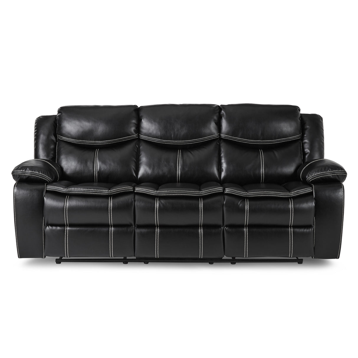 Bastrop Black Reclining Loveseat from Homelegance - Luna Furniture