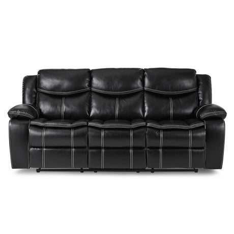 Bastrop Black Reclining Loveseat from Homelegance - Luna Furniture