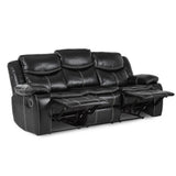 Bastrop Black Glider Reclining Chair from Homelegance - Luna Furniture