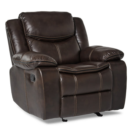 Bastrop Brown Reclining Loveseat from Homelegance - Luna Furniture