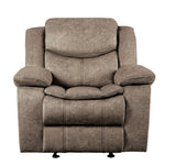 Bastrop Brown Microfiber Reclining Sofa and Loveseat from Homelegance - Luna Furniture