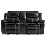 Bastrop Black Reclining Loveseat from Homelegance - Luna Furniture