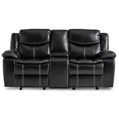 Bastrop Black Reclining Loveseat from Homelegance - Luna Furniture