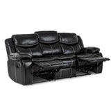 Bastrop Black Reclining Loveseat from Homelegance - Luna Furniture