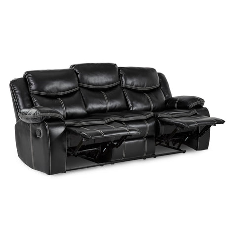 Bastrop Black Reclining Loveseat from Homelegance - Luna Furniture