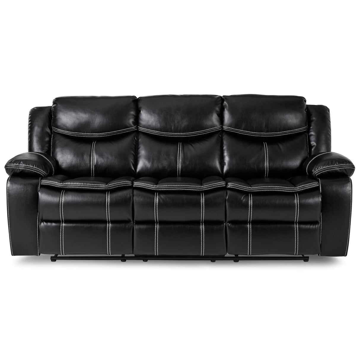 Bastrop Black Reclining Loveseat from Homelegance - Luna Furniture