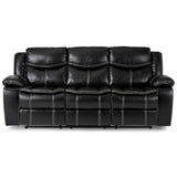 Bastrop Black Reclining Loveseat from Homelegance - Luna Furniture