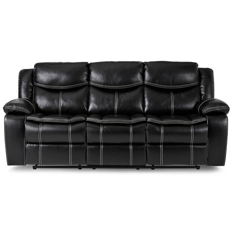 Bastrop Black Reclining Loveseat from Homelegance - Luna Furniture
