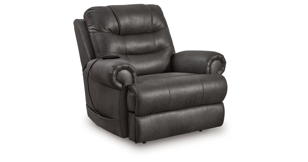 Revived and Restored Granite Power Lift Recliner from Ashley - Luna Furniture
