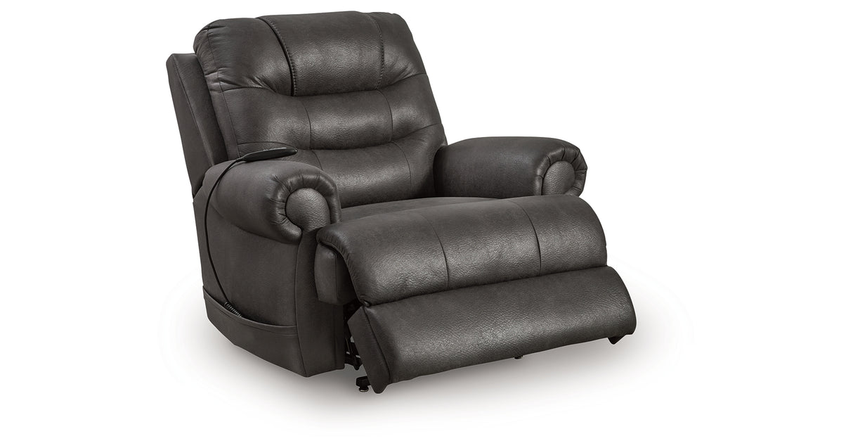 Revived and Restored Granite Power Lift Recliner from Ashley - Luna Furniture