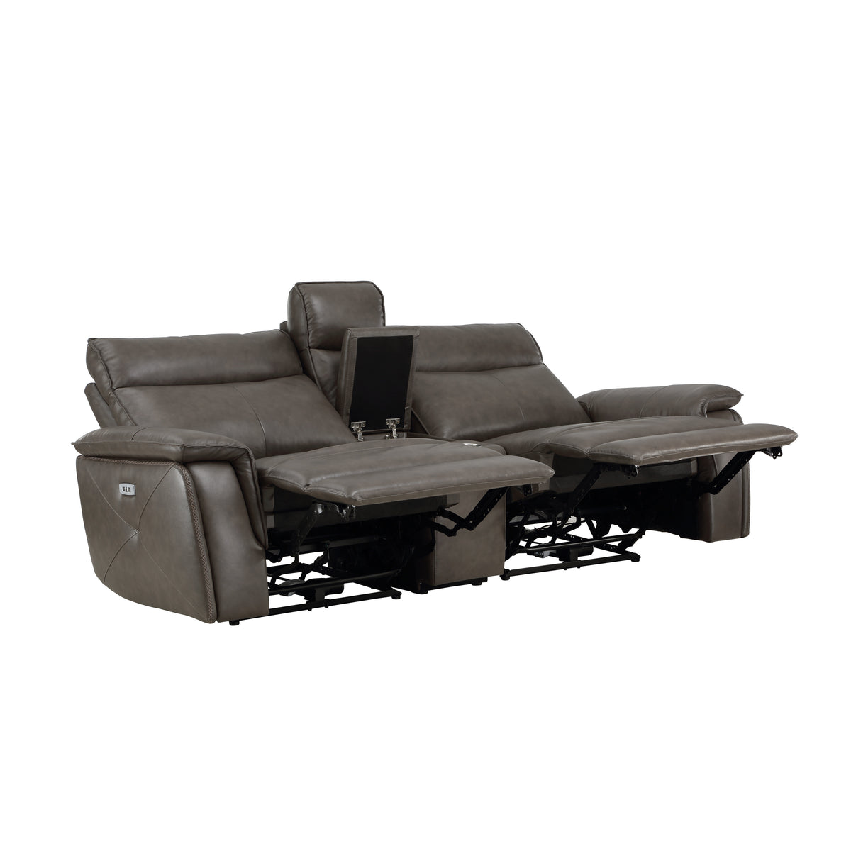 Maroni Dark Brown Leather Power Reclining Chair