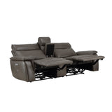 Maroni Dark Brown Leather Power Reclining Chair