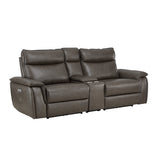 Maroni Dark Brown Leather Power Reclining Chair