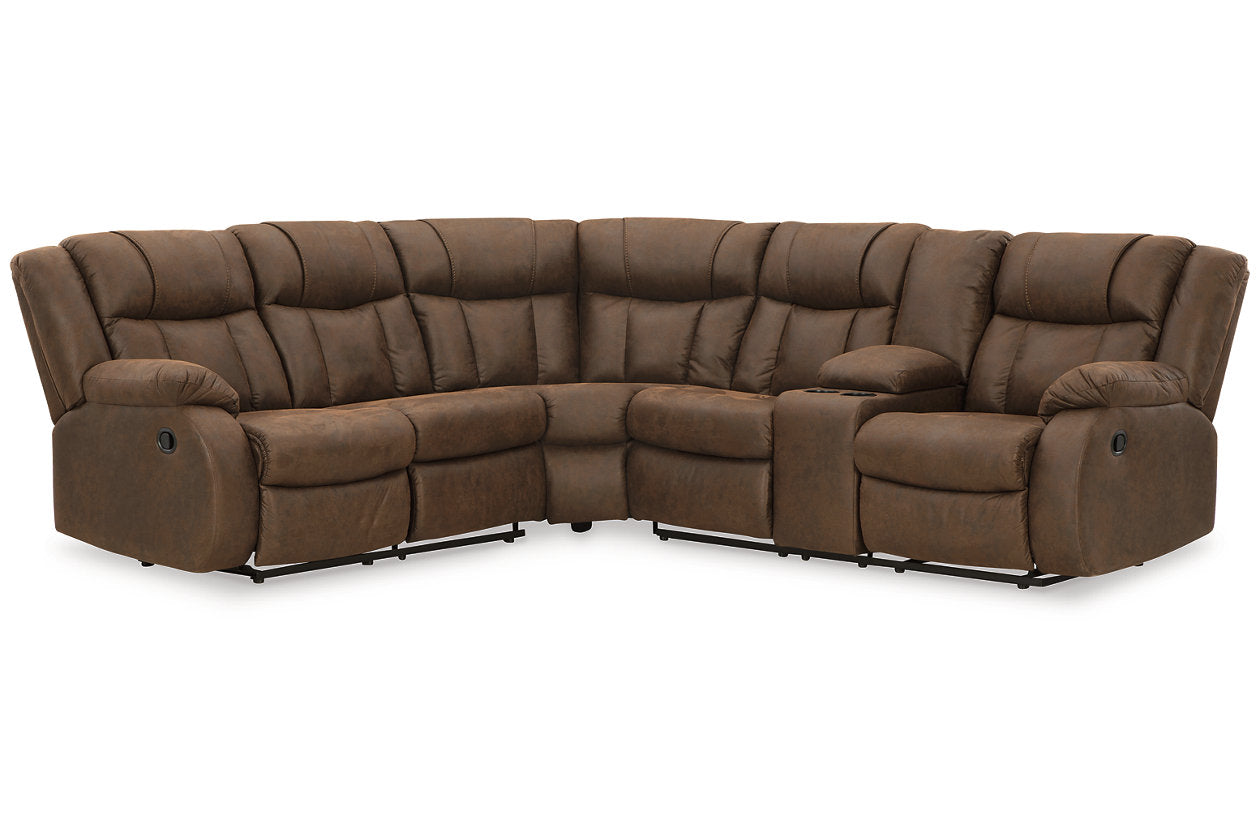 Trail Boys Walnut 2-Piece Reclining Sectional 82703S1 – Luna Furniture