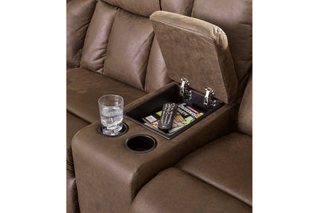 Trail Boys Walnut 2-Piece Reclining Sectional from Ashley - Luna Furniture