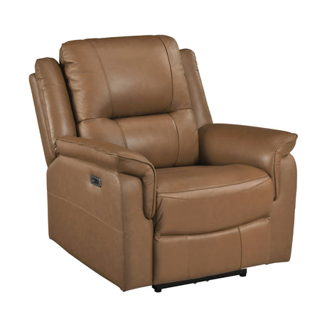 Haven Brown Power Double Reclining Set (Sofa & Loveseat) from Homelegance - Luna Furniture