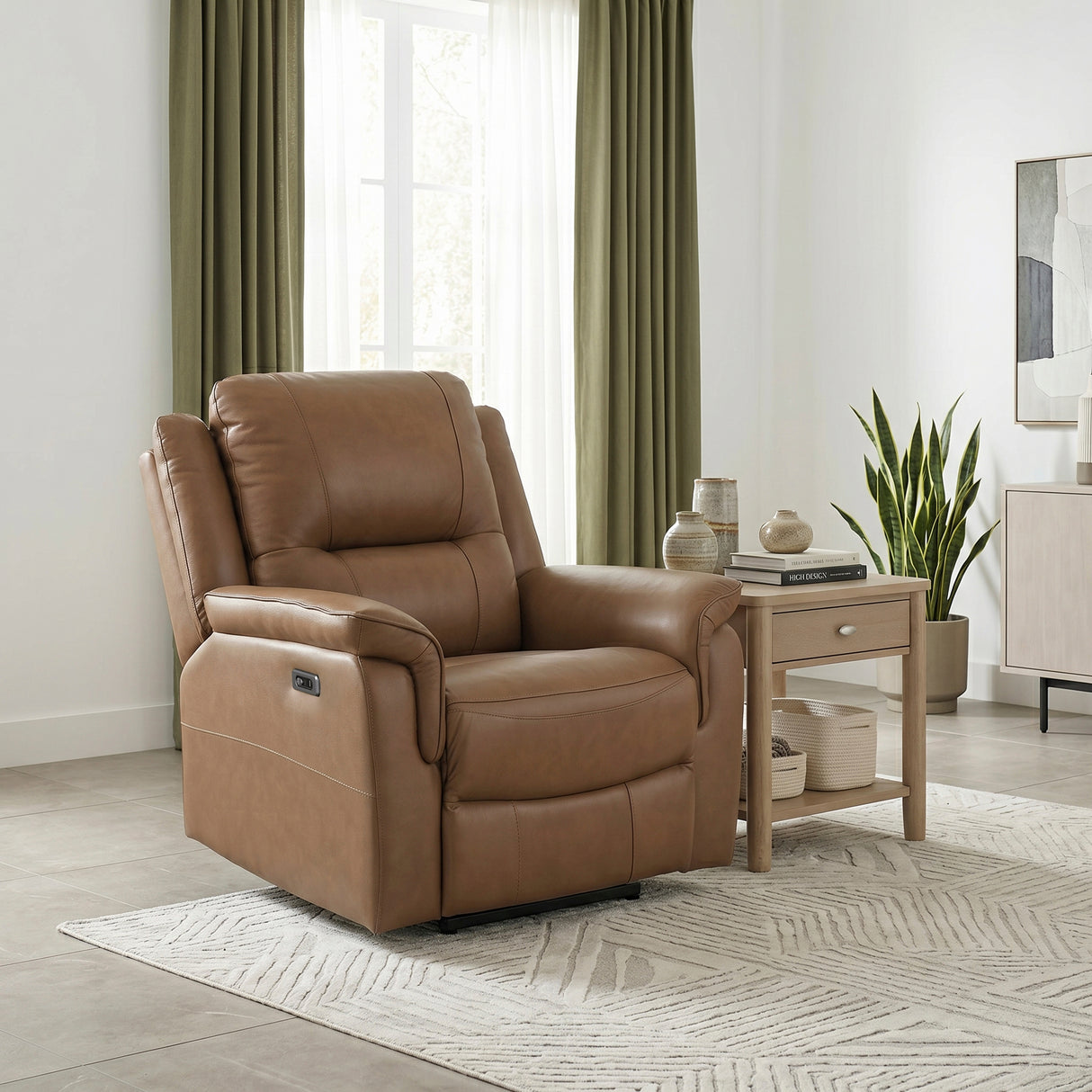 8301BRW-1PW Power Reclining Chair from Homelegance - Luna Furniture
