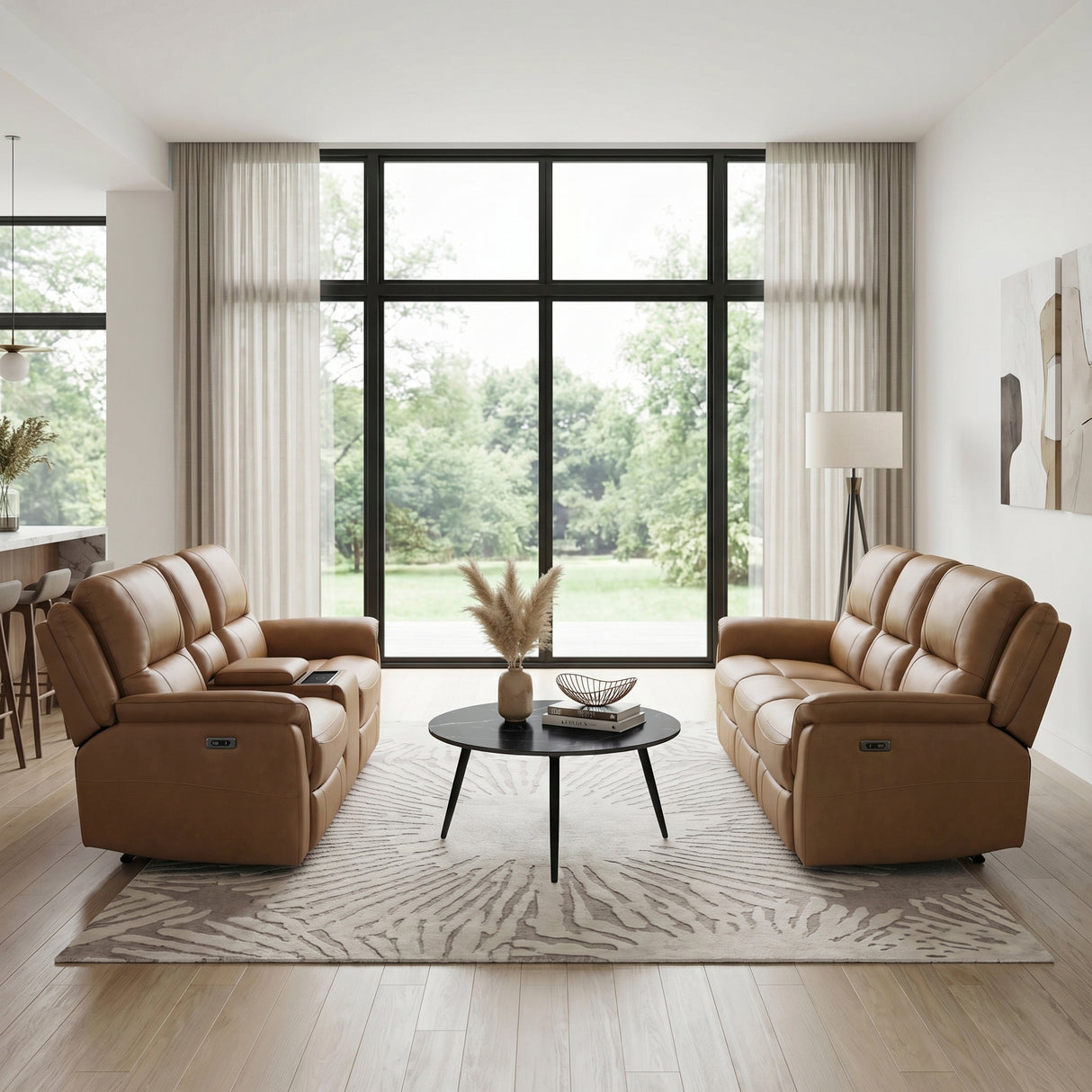 Haven Brown Power Double Reclining Sofa from Homelegance - Luna Furniture