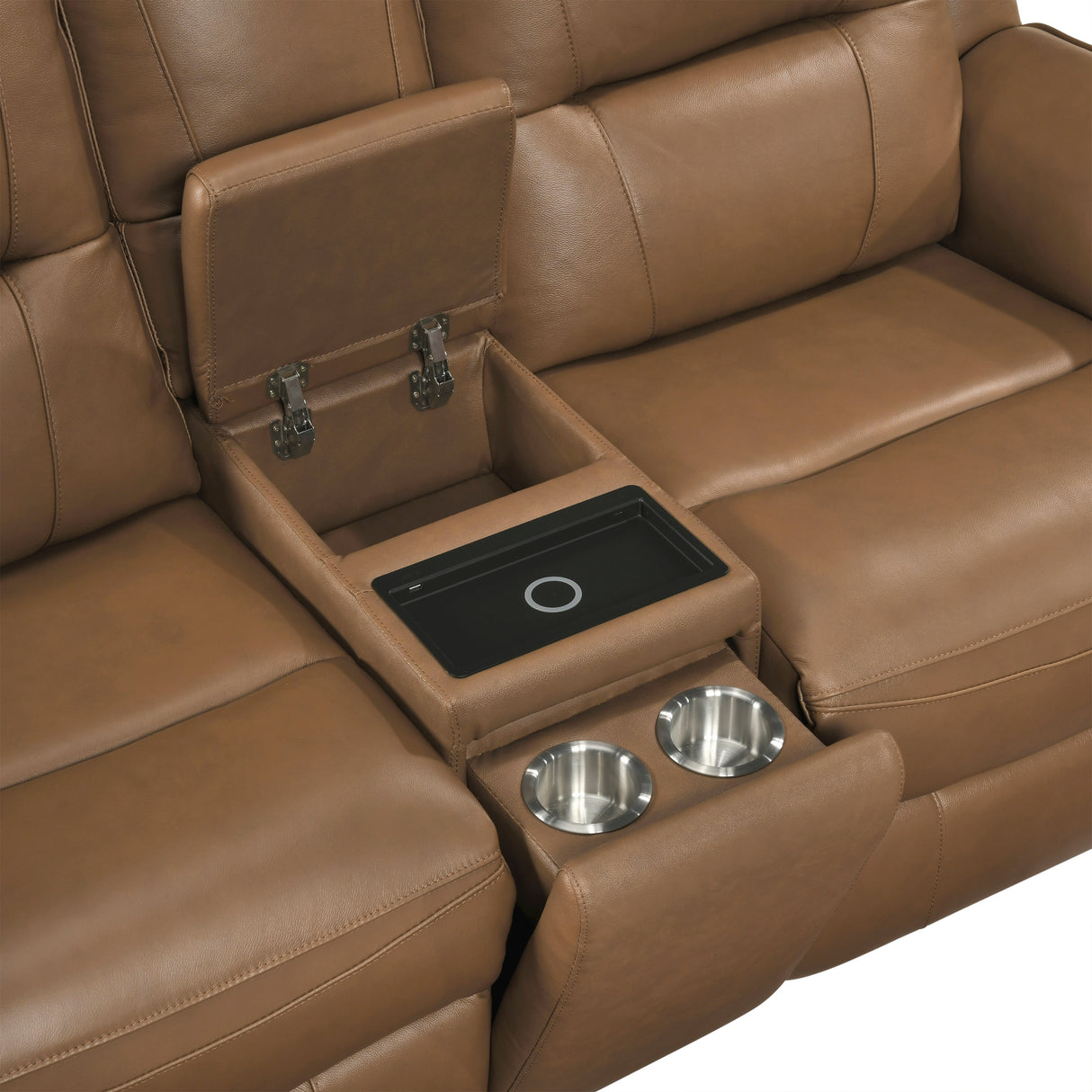 Haven Brown Power Double Reclining Set (Sofa & Loveseat)